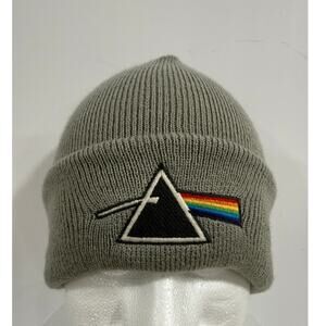 Pink Floyd Dark Side Moon Prism Rainbow Knit Beanie Skullcap OSFM Gray Unisex FW